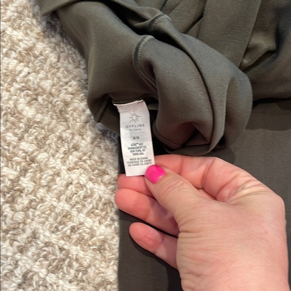 New Offline by Aerie High-Waisted Leggings Olive Green Sz Med - Picture 5 of 5